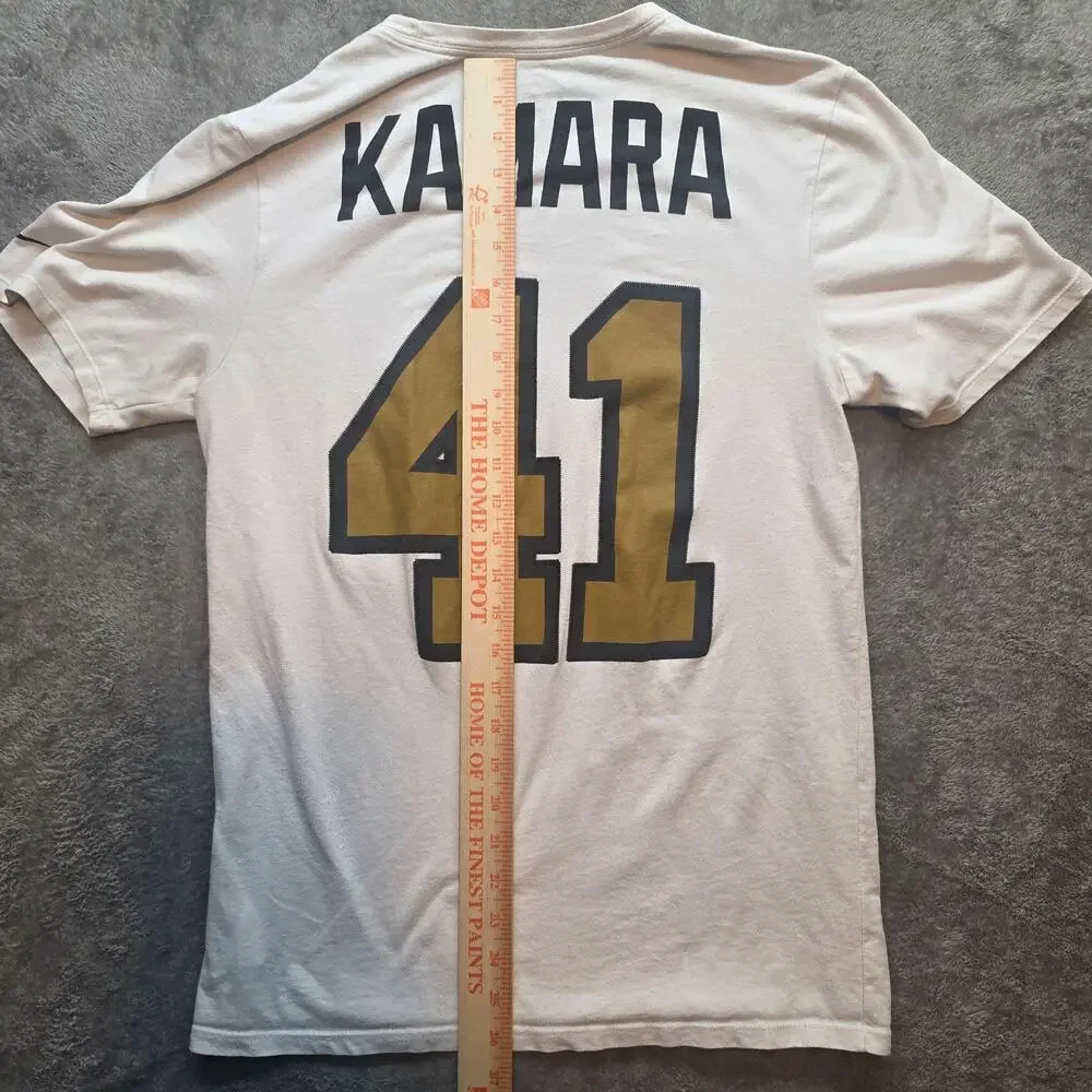 New Orleans Saints Shirt Mens Medium White NFL Football Nike Kamara 41 Tee